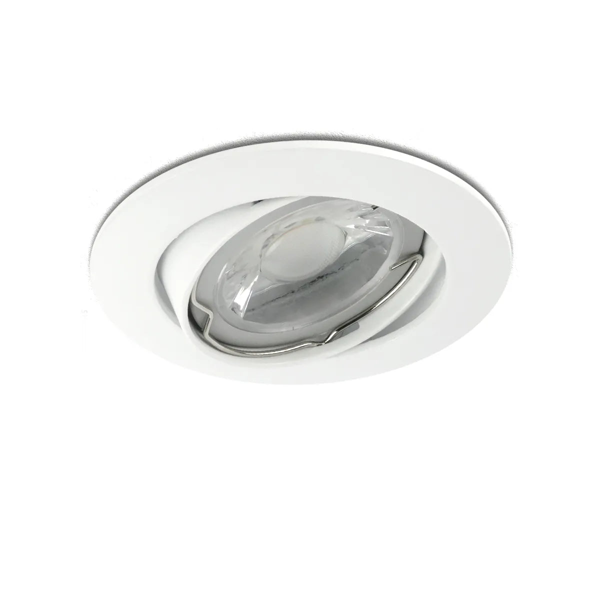 LED recessed fixture GU10 IP20 white ⌀84mm tiltable